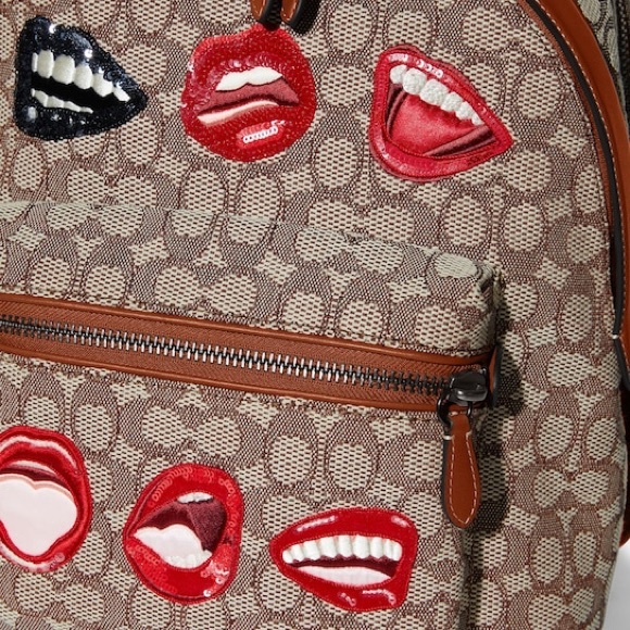 Coach X Tom Wesselmann Charter Backpack In Signature Textile Jacquard NWT - Picture 12 of 15